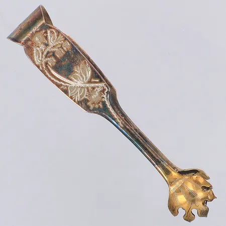 Sockertång modell Tornedal 10cm, gravyr, silver 830/1000 Vikt: 17,8 g