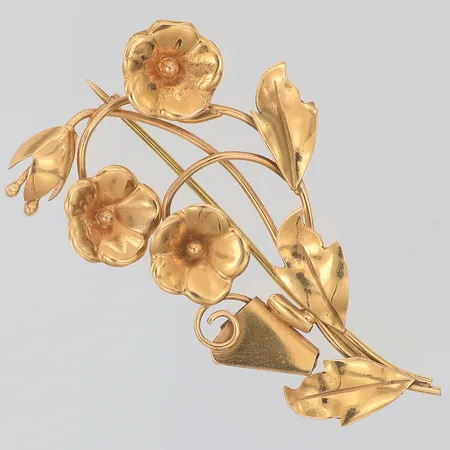 Brosch blommor 50mm, 18K Vikt: 4,7 g