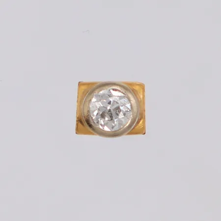 Guldbit med gammalslipad diamant ca 0,20ct, 23K Vikt: 0,8 g