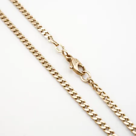 Halskedja, pansar, 49cm, bredd 3mm, 18k Vikt: 12,8 g