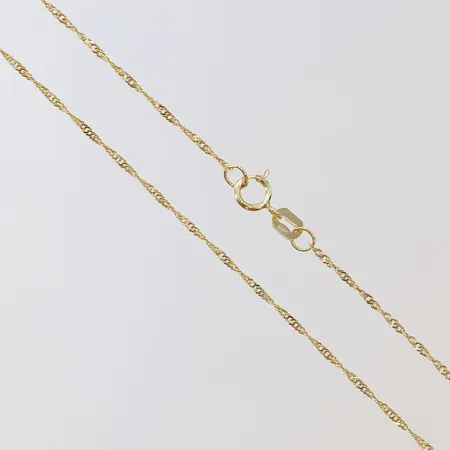 Kedja tvinnad modell 35cm bredd 1mm 14K Vikt: 0,9 g