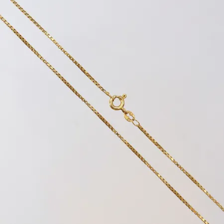 Kedja Venezia längd 42,5cm bredd 1mm något ojämn länk 18K Vikt: 3,8 g
