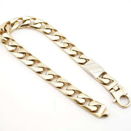Armband, 23cm, bredd 10mm, 14k Vikt: 57,8 g
