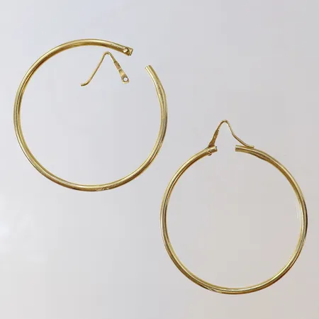 Örhängen defekta Ø42mm 18K Vikt: 7,2 g