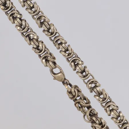 Collier, längd 46cm, bredd 6,9mm, repor, 925/1000 silver Vikt: 69 g
