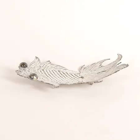 Uppläggningsfat fisk längd 26,5cm, bredd 16cm, silver Vikt: 256,1 g