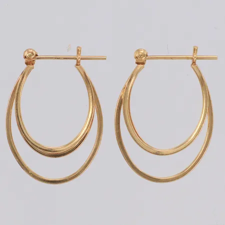 Ett par örhängen, längd 25mm 14K Vikt: 2,1 g