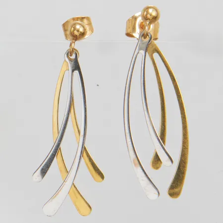 Örhängen tvåfärgade längd: 31mm, 18K Vikt: 1,5 g