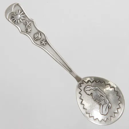 Sked, kvinnomotiv, 12,4cm, silver 830/1000, 18,4g Vikt: 18,4 g