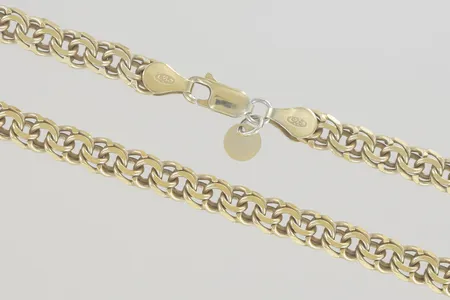 Halskedja bismark längd 45 cm, bredd 6 mm silver 925/1000 Vikt: 23,3 g