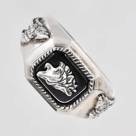 Ring stl:24 bredd ovandel 15,2mm silver 925/1000 Vikt: 13,8 g