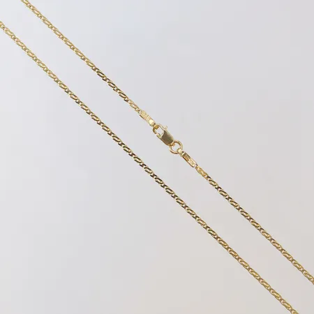 Kedja längd 39cm bredd 1,4mm 14K Vikt: 2,7 g