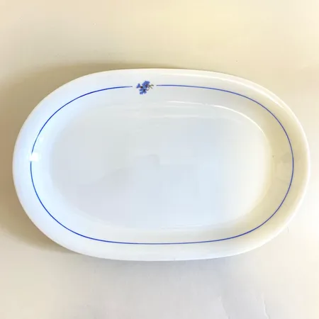 Upplännings fat Mariehult "Blåklint" höjd 3cm längd 33cm bredd 22cm, maskindisk, Boda shop Skickas med paket.