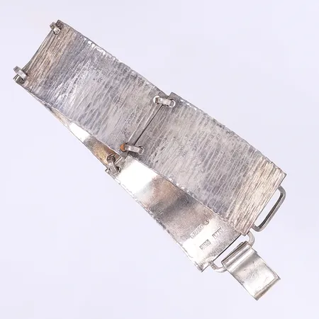 Armband 19cm bredd 24mm, tillv. Nordisk Kokusai Ab, silver 925/1000 Vikt: 39,4 g
