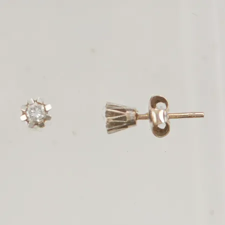 Örhängen diamanter 2x ca 0,10ct 4mm 18K 0,9g.