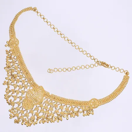 Halscollier 41cm bredd 4-55mm, bucklig, 22K Vikt: 45,4 g