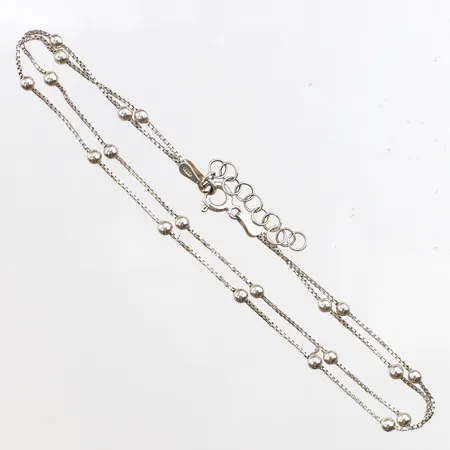 Armband, längd 23-26cm, bredd 1,8mm, 925/1000 silver. Vikt: 3,5 g