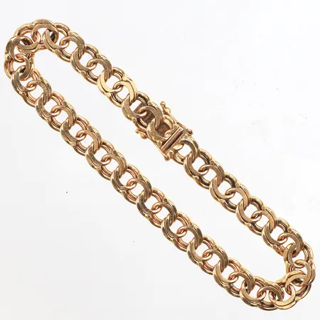Armband Bismarck, längd 19cm, bredd 7,2mm, 18K. Vikt: 18,9 g