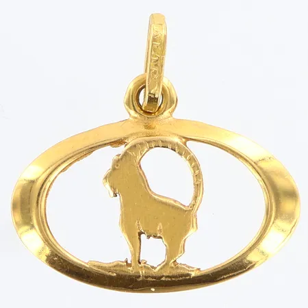 Hänge stjärntecken stenbocken, 14x19mm, 18K Vikt: 1,1 g