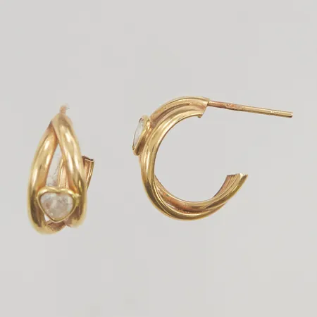 Örhängen 13mm tvåfärgad 18K 2,1g.