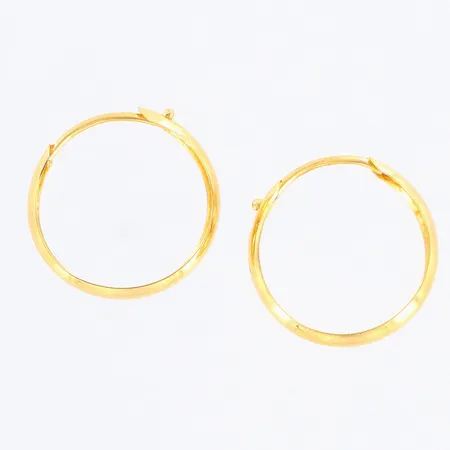 Örhängen Creoler Ø13mm, bredd: 3mm, 18K Vikt: 0,6 g