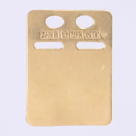 Hänge id-bricka gravyr defekt 18K  Vikt: 1,4 g