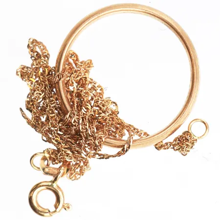Diverse guld, defekter, gravyrer, 18K. Vikt: 5,3 g
