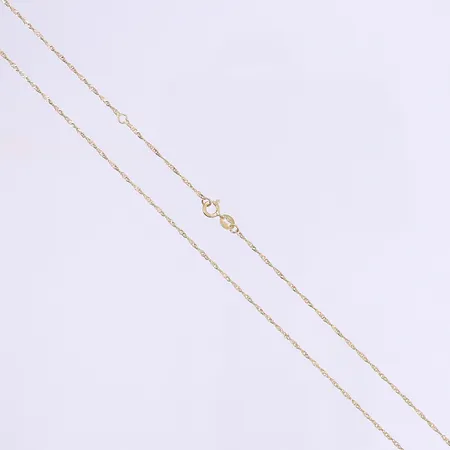 Halskedja Singapore längd 46cm, bredd 1mm, justerbar längd, 18K Vikt: 1,3 g