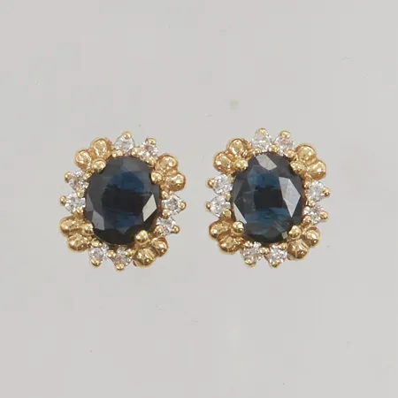 Örhängen 24mm trefärgad 18K 8,4g.