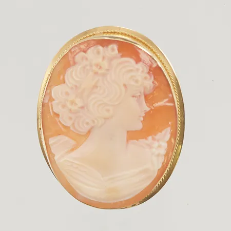 Hänge/brosch Kamé 37x29mm 18K 5,2g.