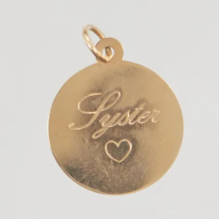 Medaljong, 17mm 18K 1,5g.