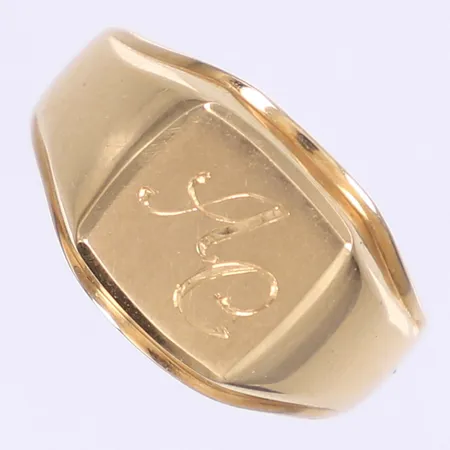 Klackring "AC" stl:21 bredd 4-13mm 18K Vikt: 3,7 g