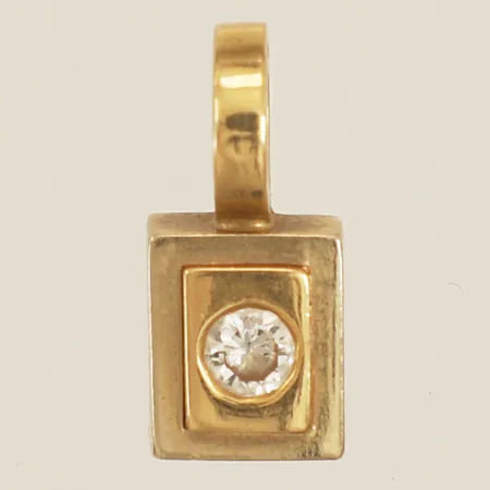 Hänge med diamant 1xca0,20ct längd 18,0mm inkl ögla bredd 8,2mm 18K Vikt: 5,5 g