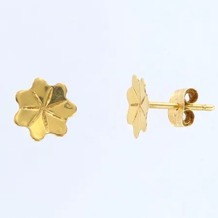Örhängen blommotiv Ø7mm, 1 stopp saknas, 18K Vikt: 0,7 g