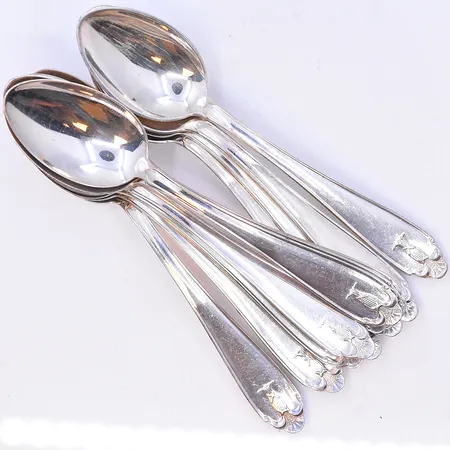 12 skedar modell Ingrid längd 12 cm silver 830/1000. Vikt: 147,5 g