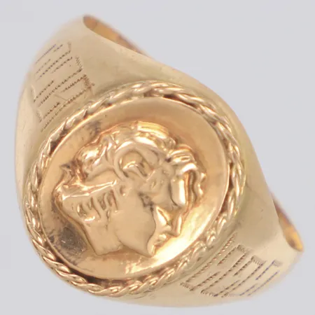 Ring stl:20½, bredd 15,6mm, 14K Vikt: 4,8 g