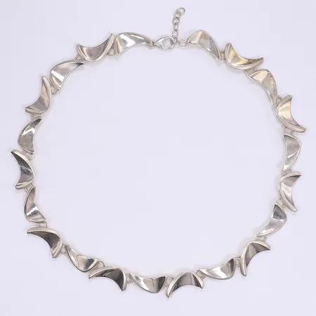 Halscollier justerbar längd 43-45cm bredd 1mm tillv. Guldfynd silver 925/1000  Vikt: 47,9 g