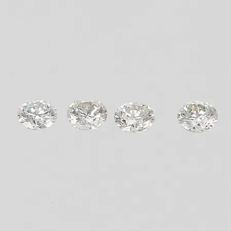 Lösa diamanter ca 4x0,03ct TW-W/VS-Si
