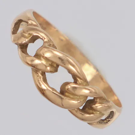 Ring stl:17½, bredd 6,5mm, 14K  Vikt: 2,5 g