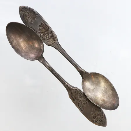 2 kaffeskedar, modell Tornedal COP, längd 12cm, 830/1000 silver. Vikt: 27,1 g
