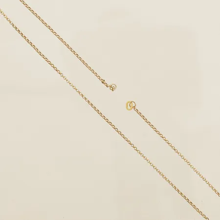 Kedja Ankar längd 46cm bredd 1,3mm lås saknas 18K Vikt: 2,8 g