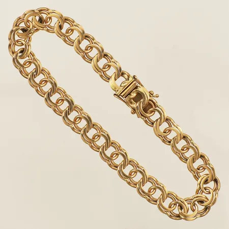 Armband Bismarck längd 19cm bredd 7,9mm 18K Vikt: 20 g