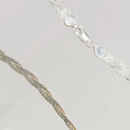 Collier 42,5cm bredd 8mm, 925/1000 Silver 18,1g.