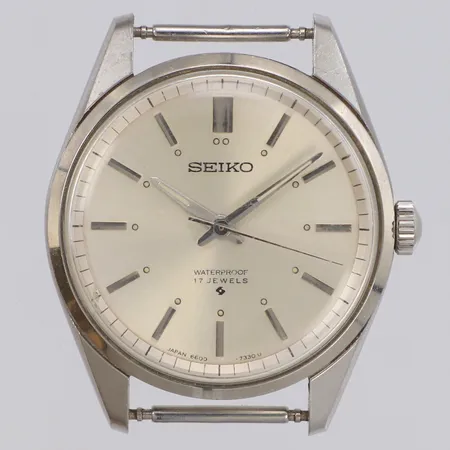 Herrur Seiko, stål, manuell, 35mm, boettnr 068514, 66-7100-P, repor på plexiglas och boett, armband saknas, inga tillbehör.