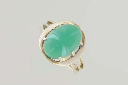 Ring med sten stl:17½ bredd 15,2 mm 18K Vikt: 4,2 g
