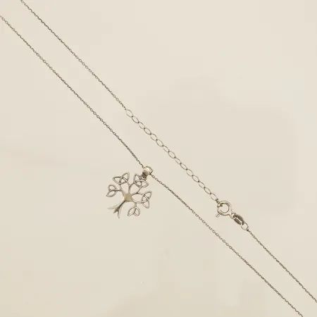 Kedja med hänge "Livets träd" justerbar längd 40,5-45,5cm silver 925/1000 Vikt: 2,5 g