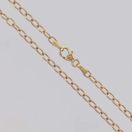 Kedja längd 60,5cm, bredd 3mm, 14K Vikt: 6,8 g