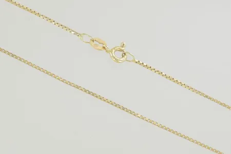 Halskedja venezia längd 38 cm, 18K  Vikt: 2 g