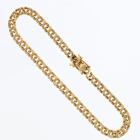 Armband Bismarck längd: 18,5cm, bredd: 4mm, NSE, 18K Vikt: 7,8 g