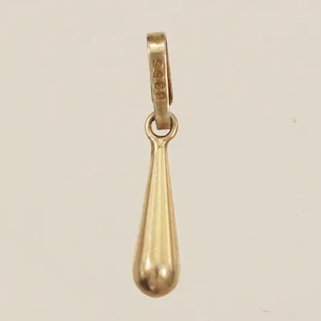 Hänge droppe längd 20mm, bredd 3,7mm förgyllt silver 835/1000 Vikt: 1,1 g